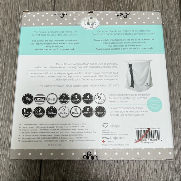 LULUJO FIRST YEAR MILESTONE PHOTO BLANKET WITH CARDS NEW - Picture 3 of 4